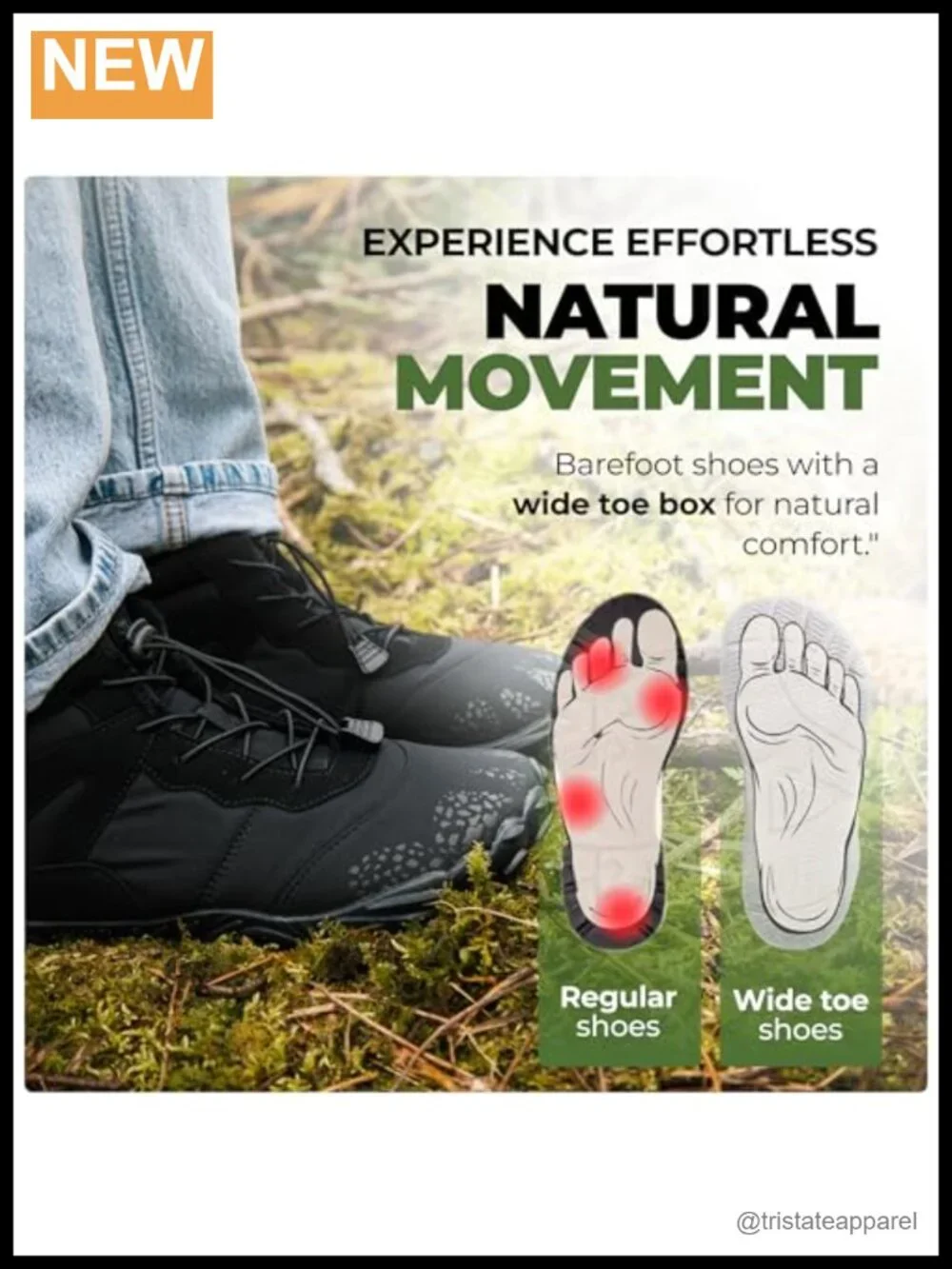 Women's Barefoot Winter Boots Wide Toe Box Non-Slip Rubber Sole